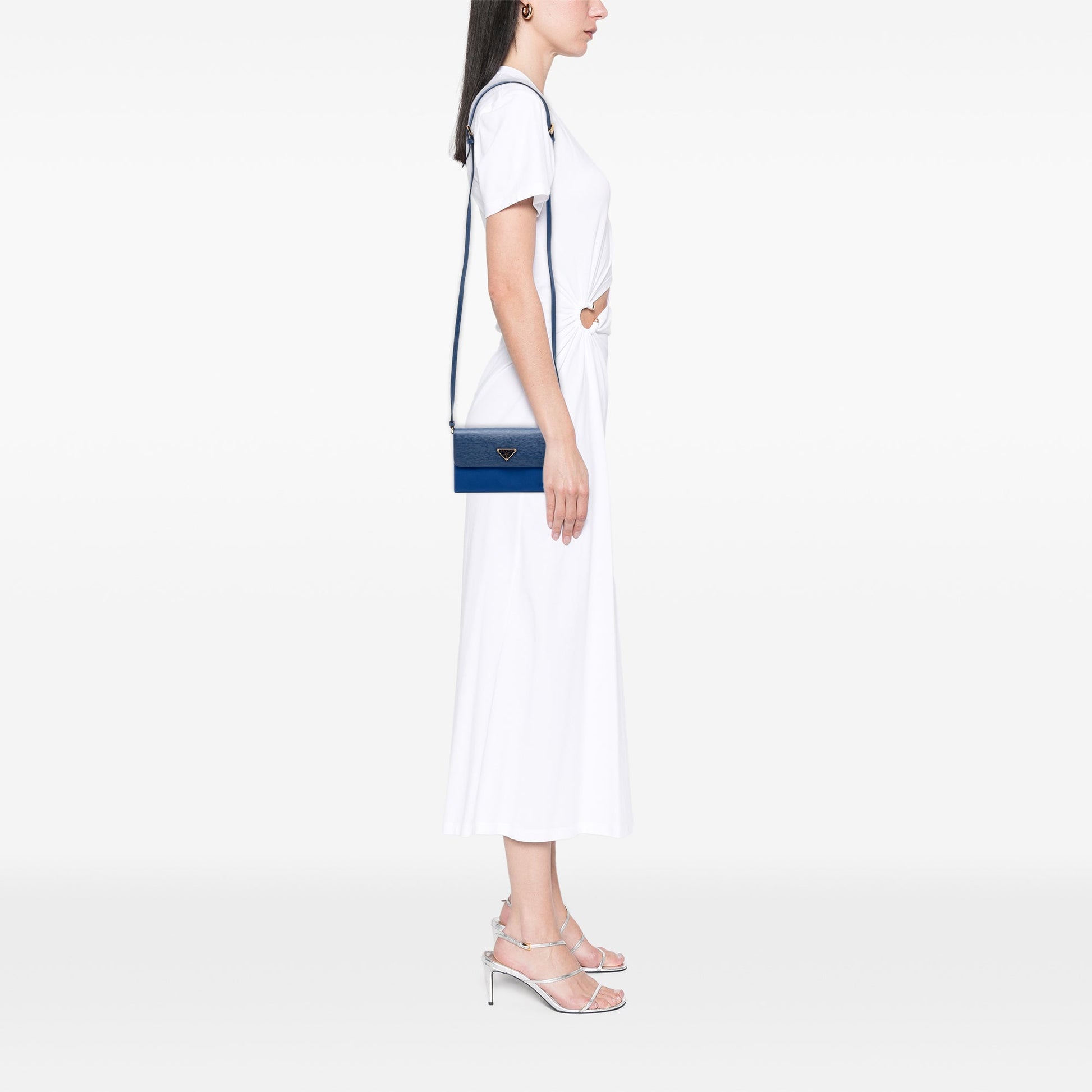 Prada Vitello Move and Tessuto Wallet On Strap