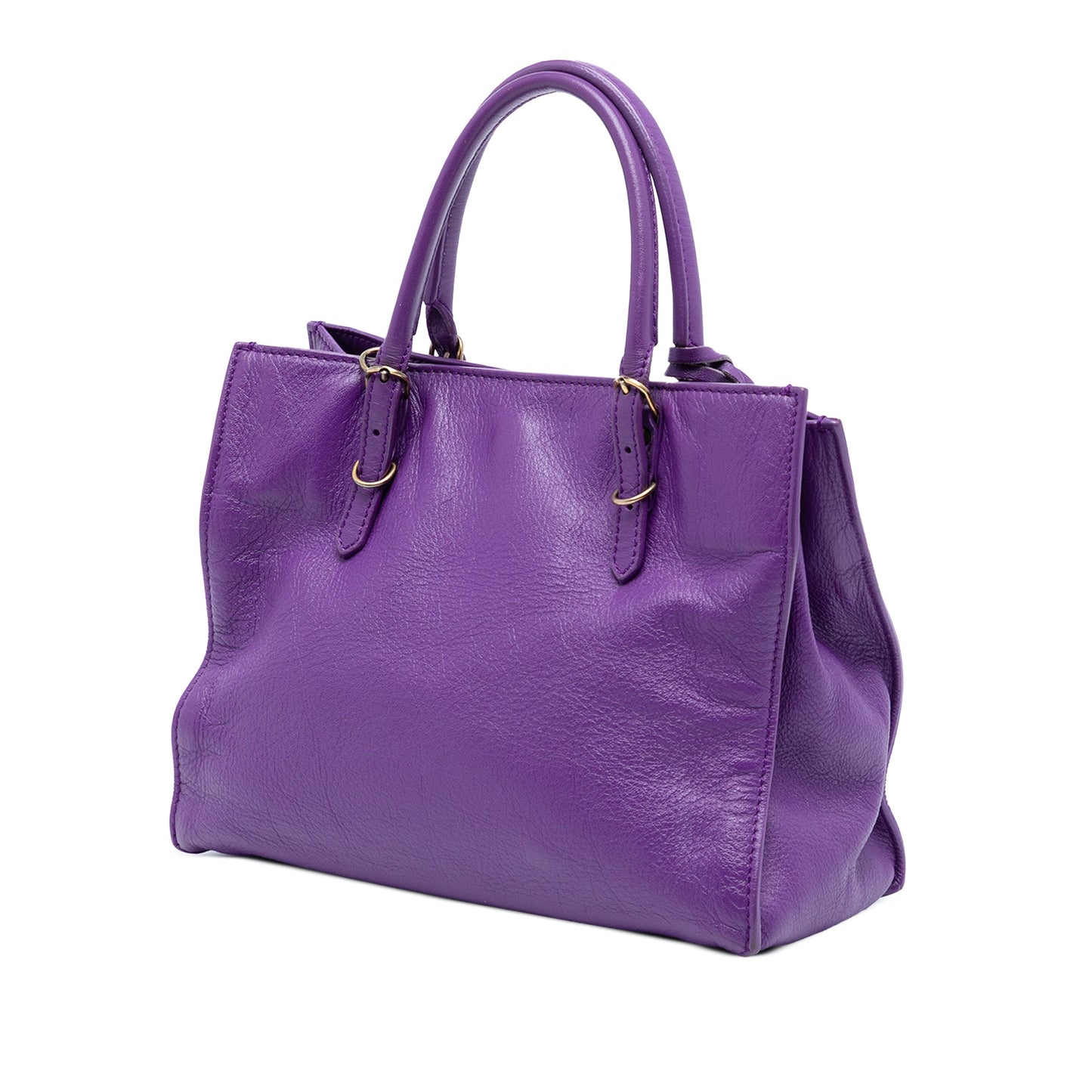 Balenciaga Mini Leather Papier A4 Zip Around Tote