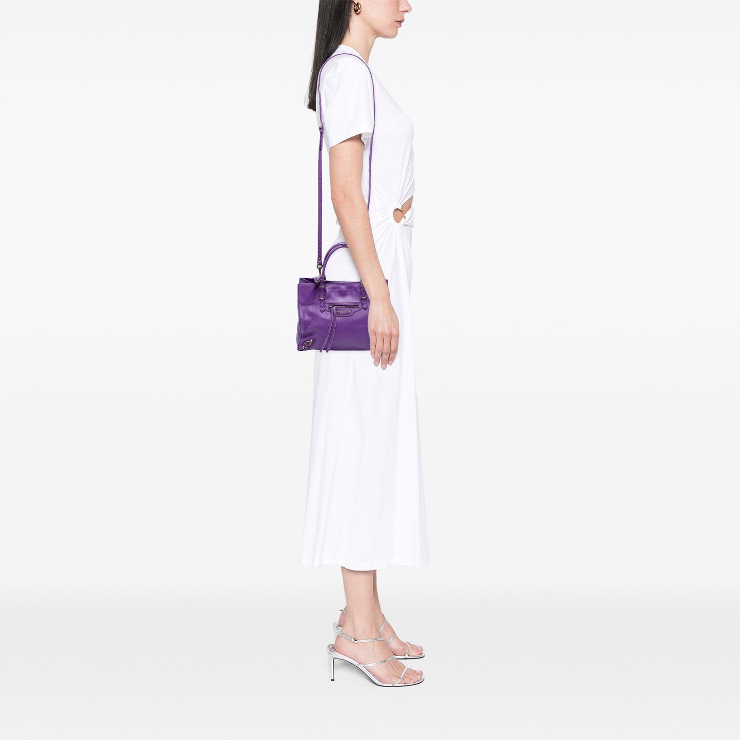 Balenciaga Mini Leather Papier A4 Zip Around Tote