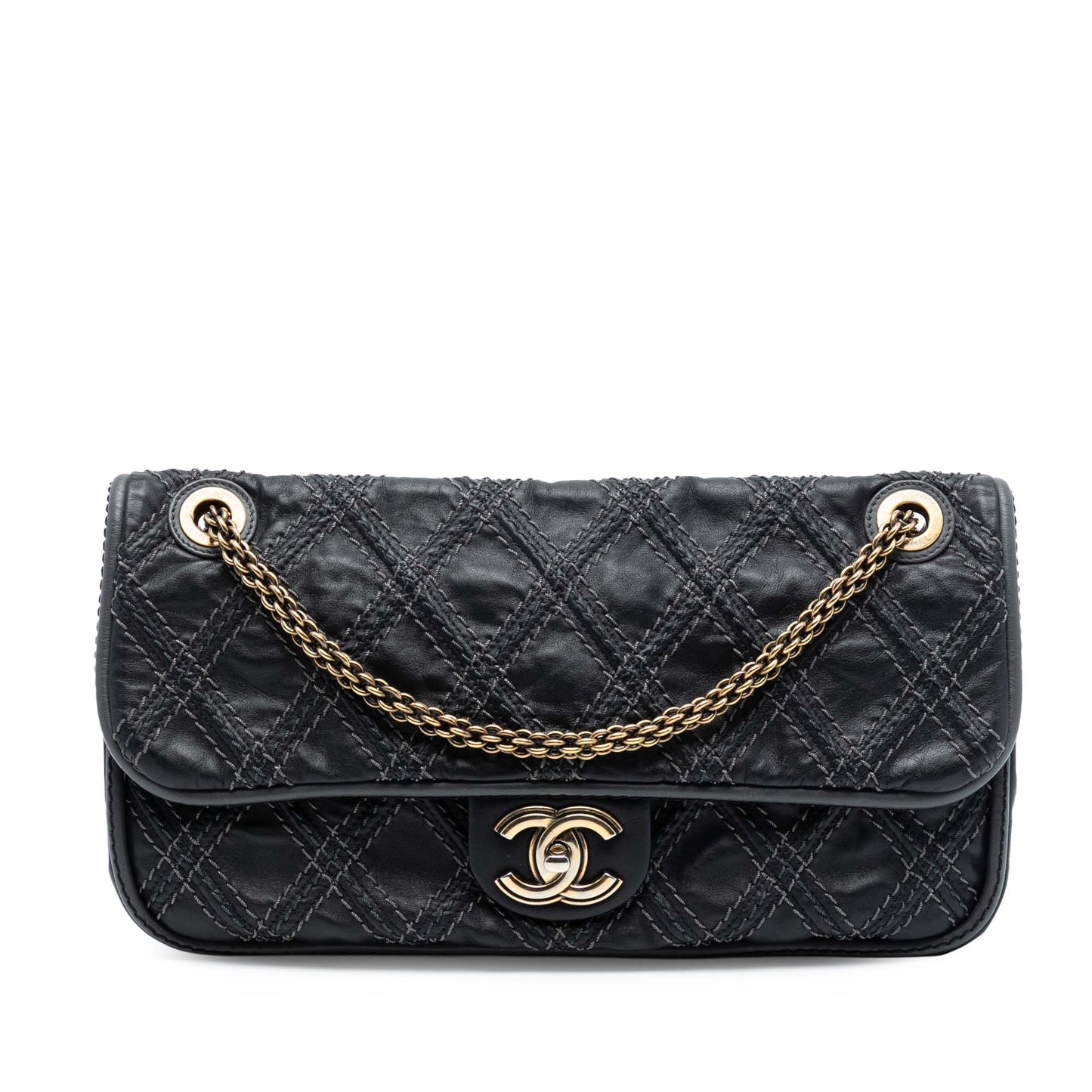 Paris Bombay Medium CC Calfskin Triptych Flap