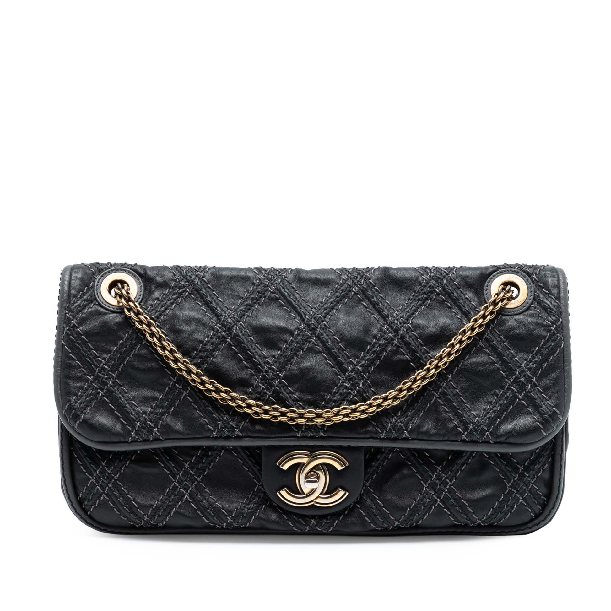 Paris Bombay Medium CC Calfskin Triptych Flap