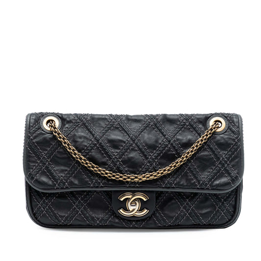 Paris Bombay Medium CC Calfskin Triptych Flap