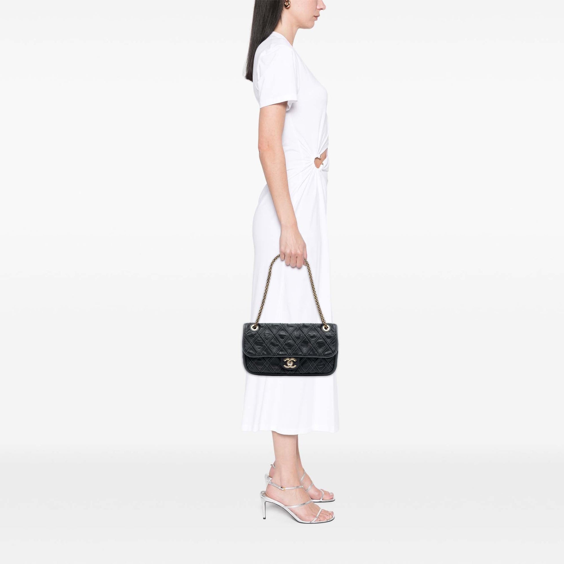 Paris Bombay Medium CC Calfskin Triptych Flap