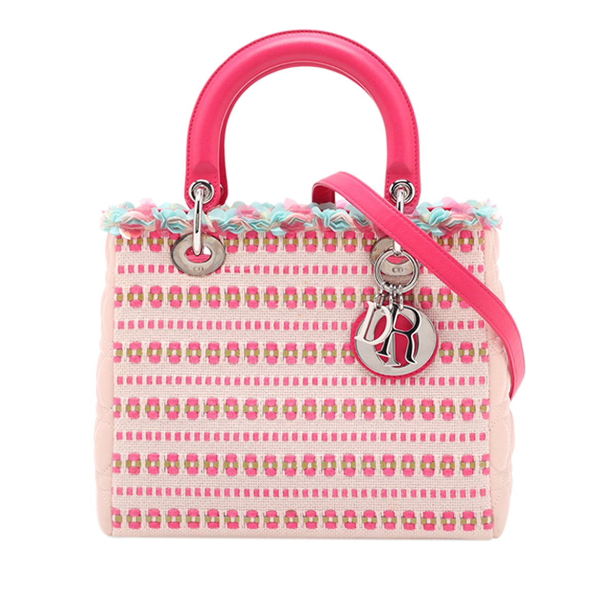 Dior Medium Canvas Lady Dior — Pink
