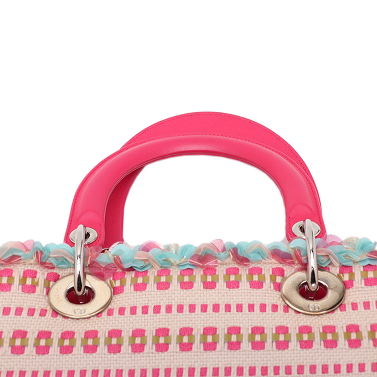 Dior Medium Canvas Lady Dior — Pink