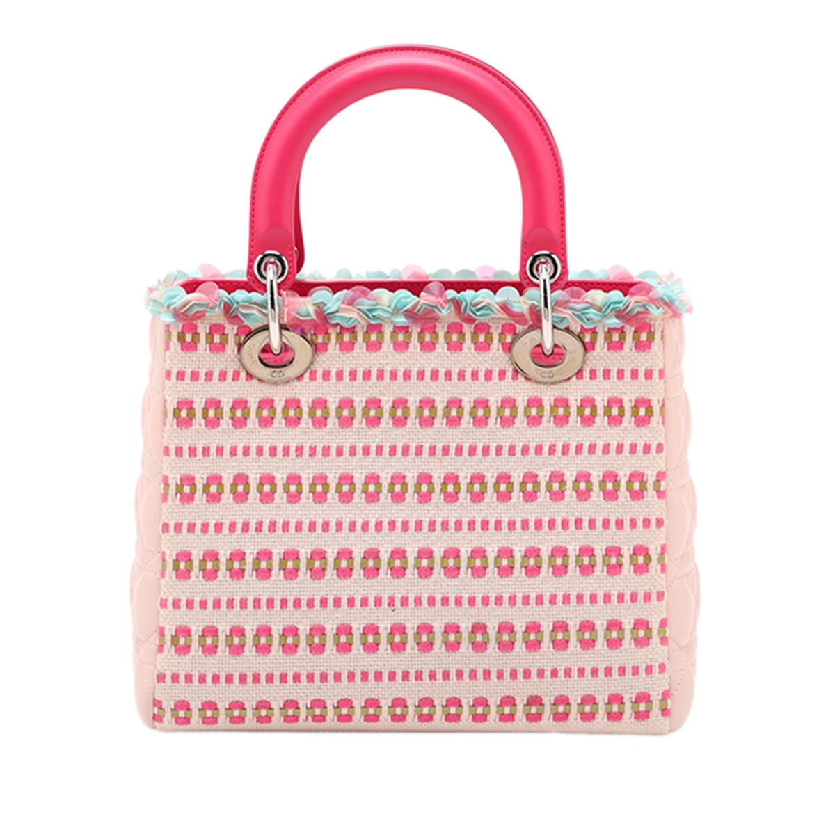 Dior Medium Canvas Lady Dior — Pink