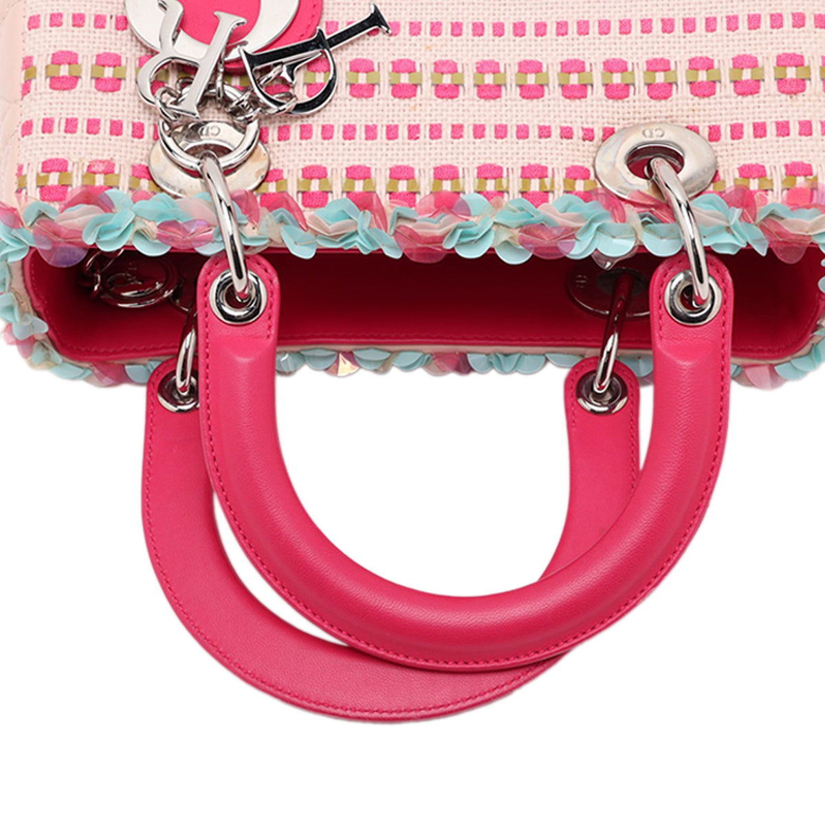 Dior Medium Canvas Lady Dior — Pink