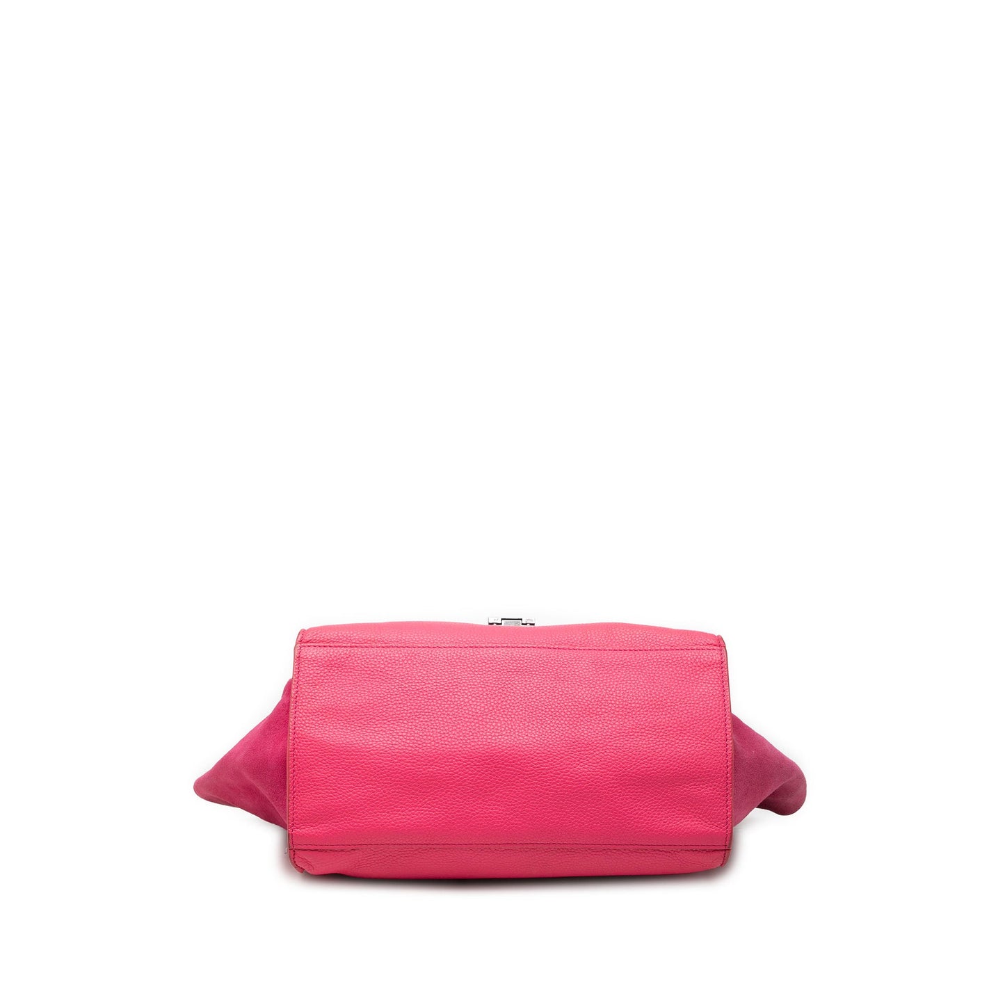 Celine Medium Calfskin and Suede Trapeze Satchel