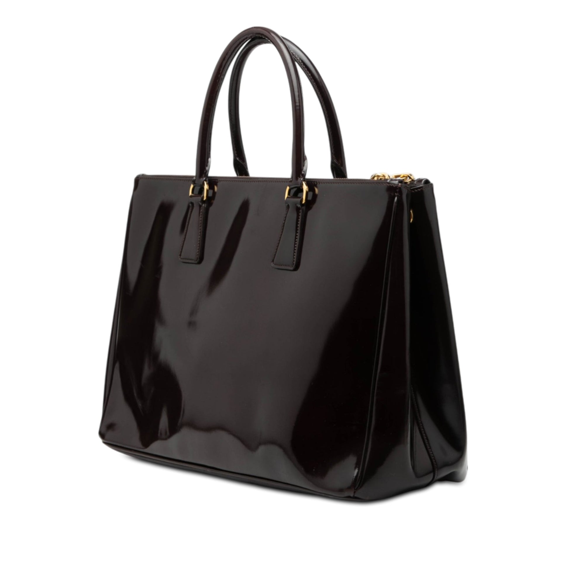 Prada Medium Spazzolato Galleria Double Zip Satchel