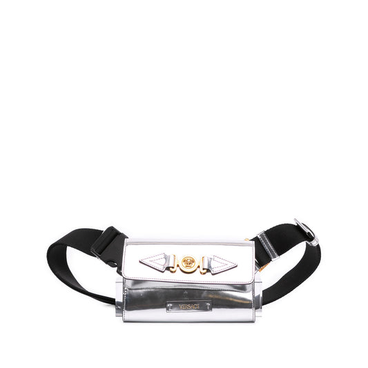 Versace Metallic Calfskin La Medusa Biggie Belt Bag