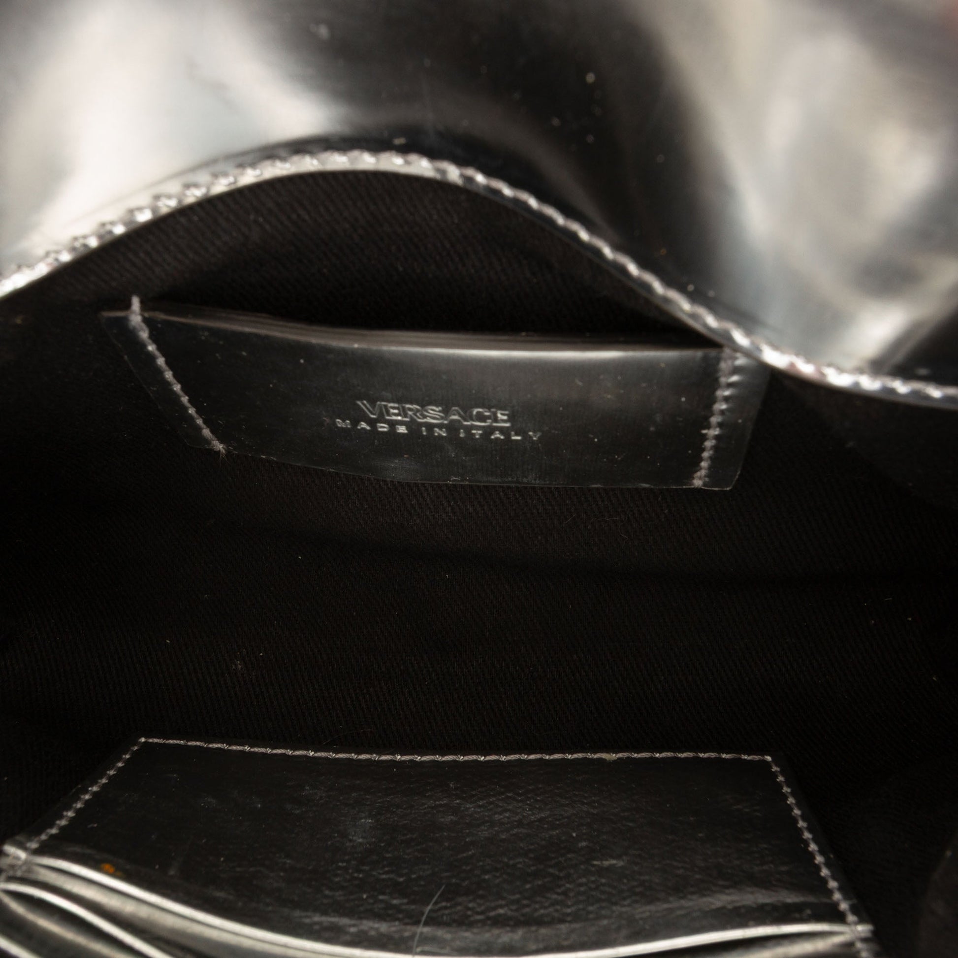 Versace Metallic Calfskin La Medusa Biggie Belt Bag