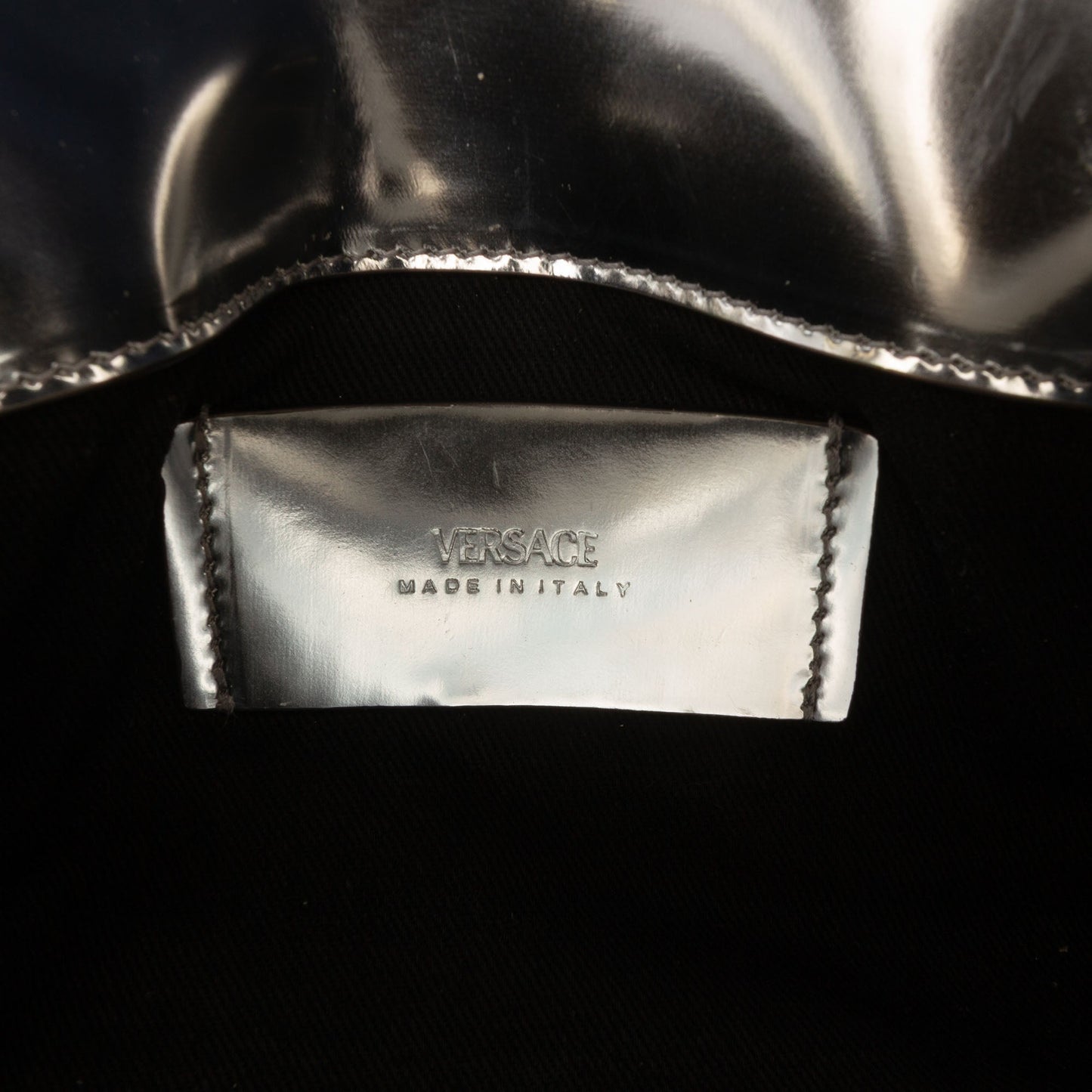 Versace Metallic Calfskin La Medusa Biggie Belt Bag