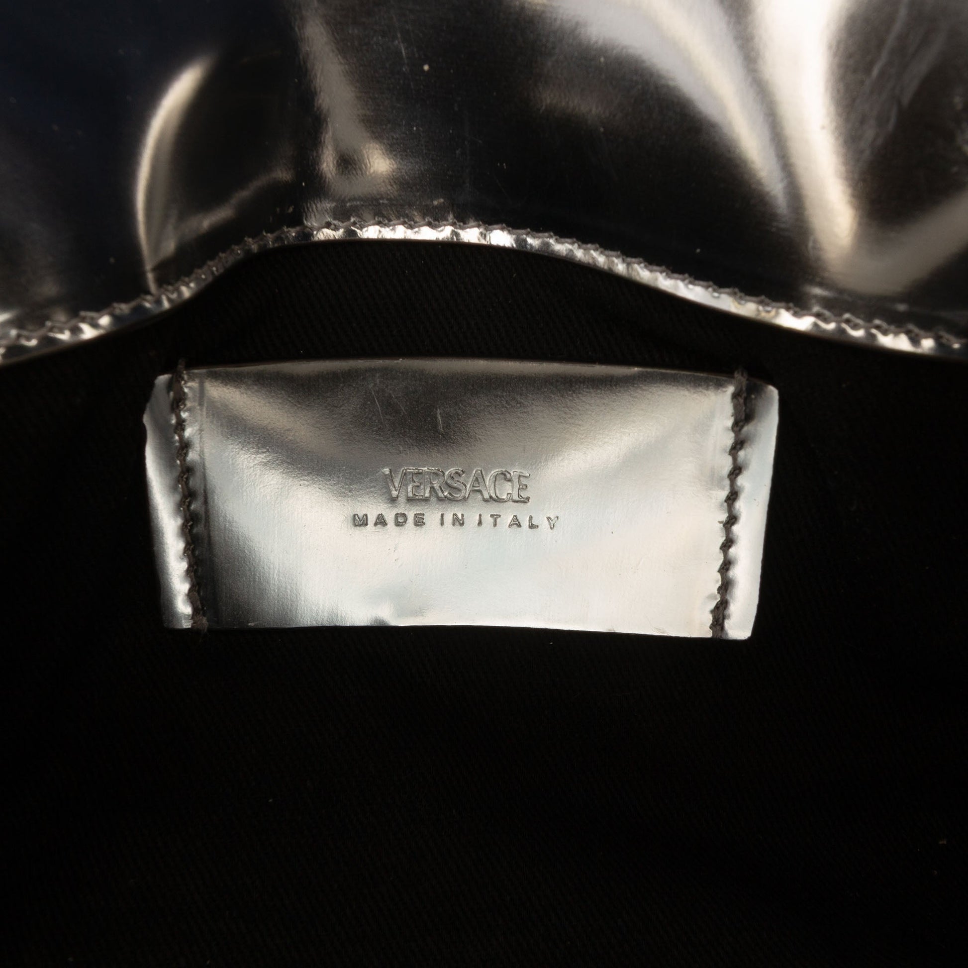 Versace Metallic Calfskin La Medusa Biggie Belt Bag