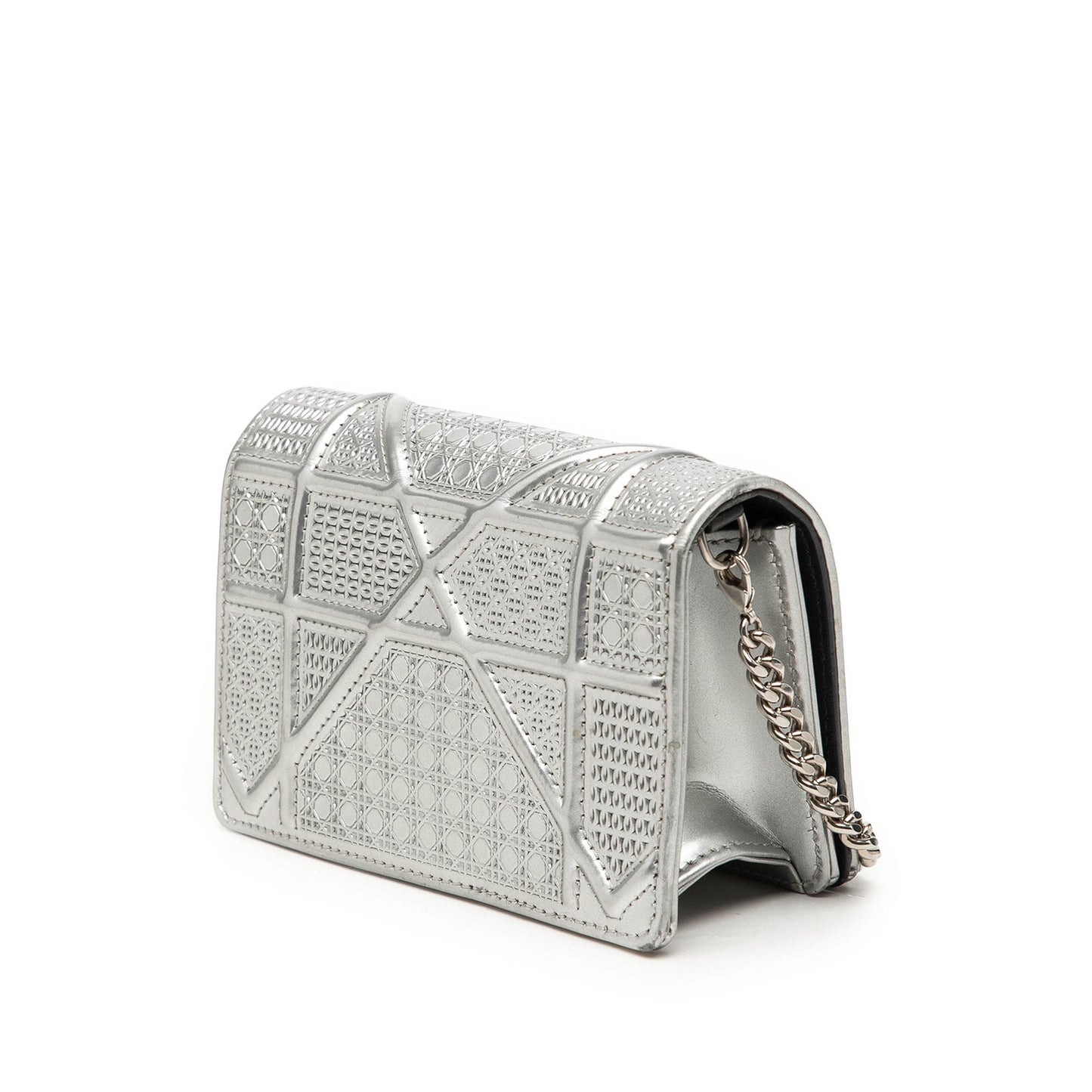 Dior Baby Metallic Patent Microcannage Diorama Flap