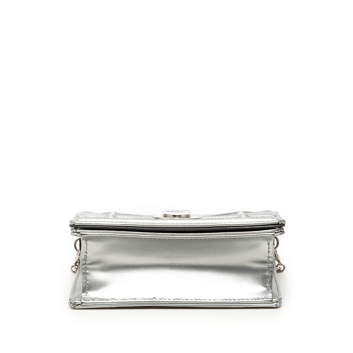 Dior Baby Metallic Patent Microcannage Diorama Flap
