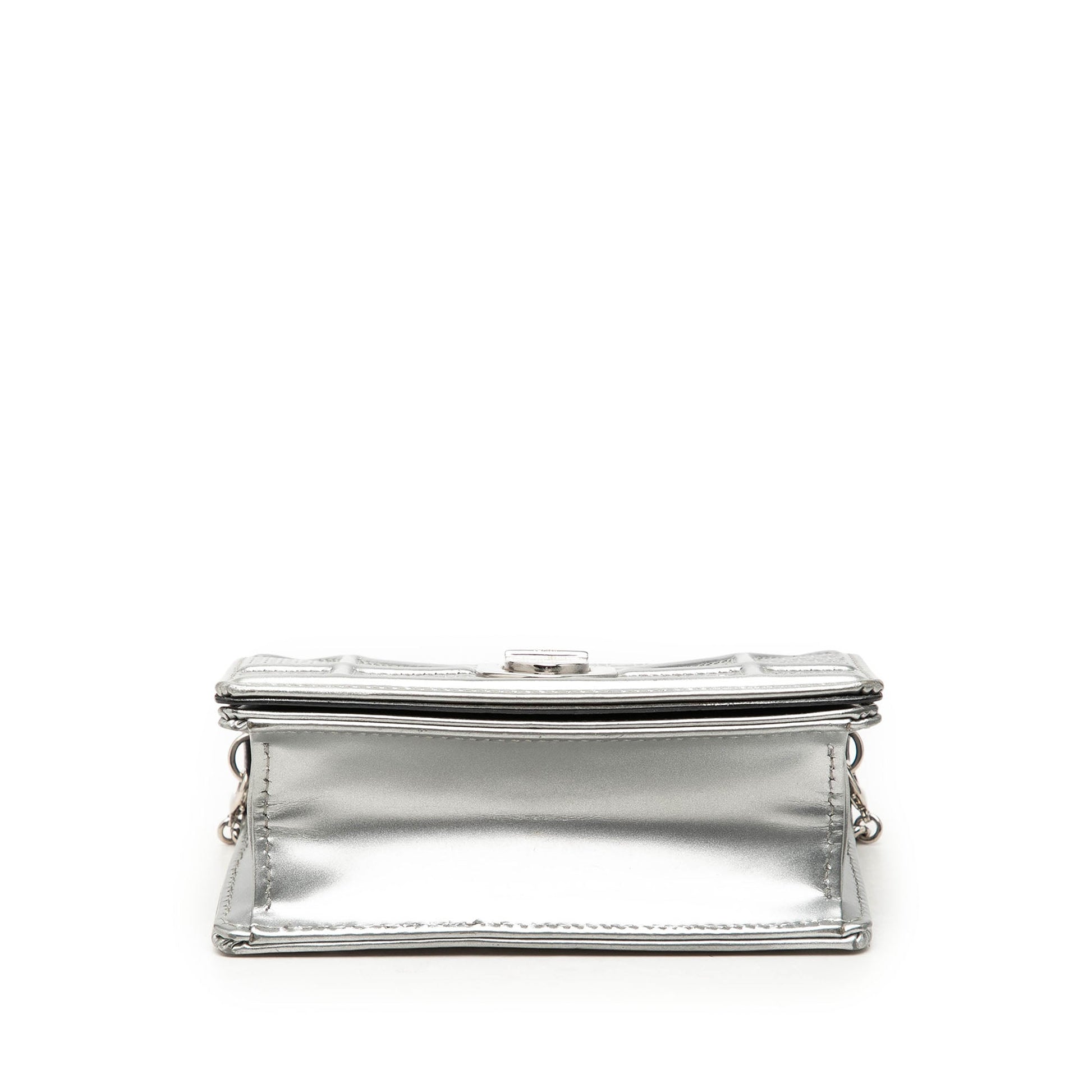 Dior Baby Metallic Patent Microcannage Diorama Flap
