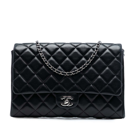 Chanel Quilted Lambskin Flap Clutch with Chain