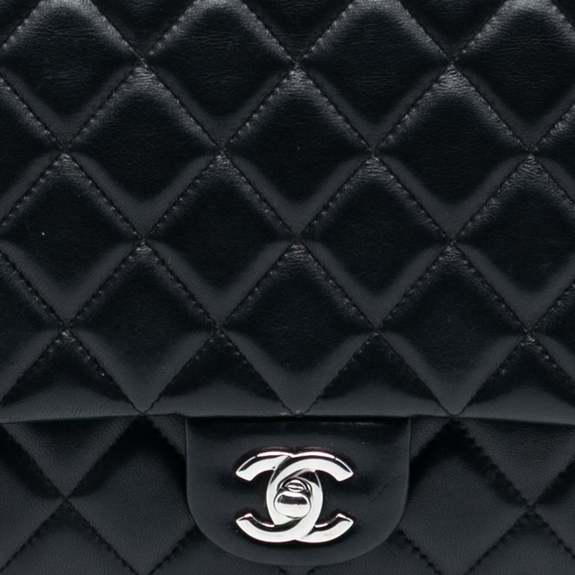 Chanel Quilted Lambskin Flap Clutch with Chain