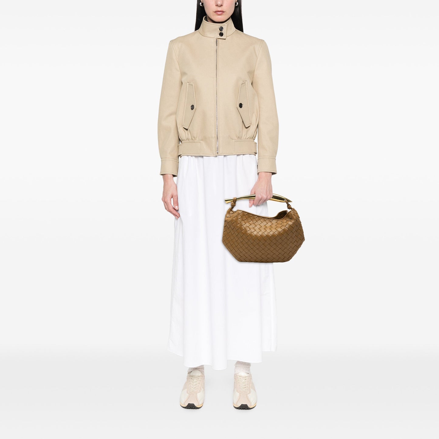 Bottega Veneta Lambskin Intrecciato Sardine Satchel