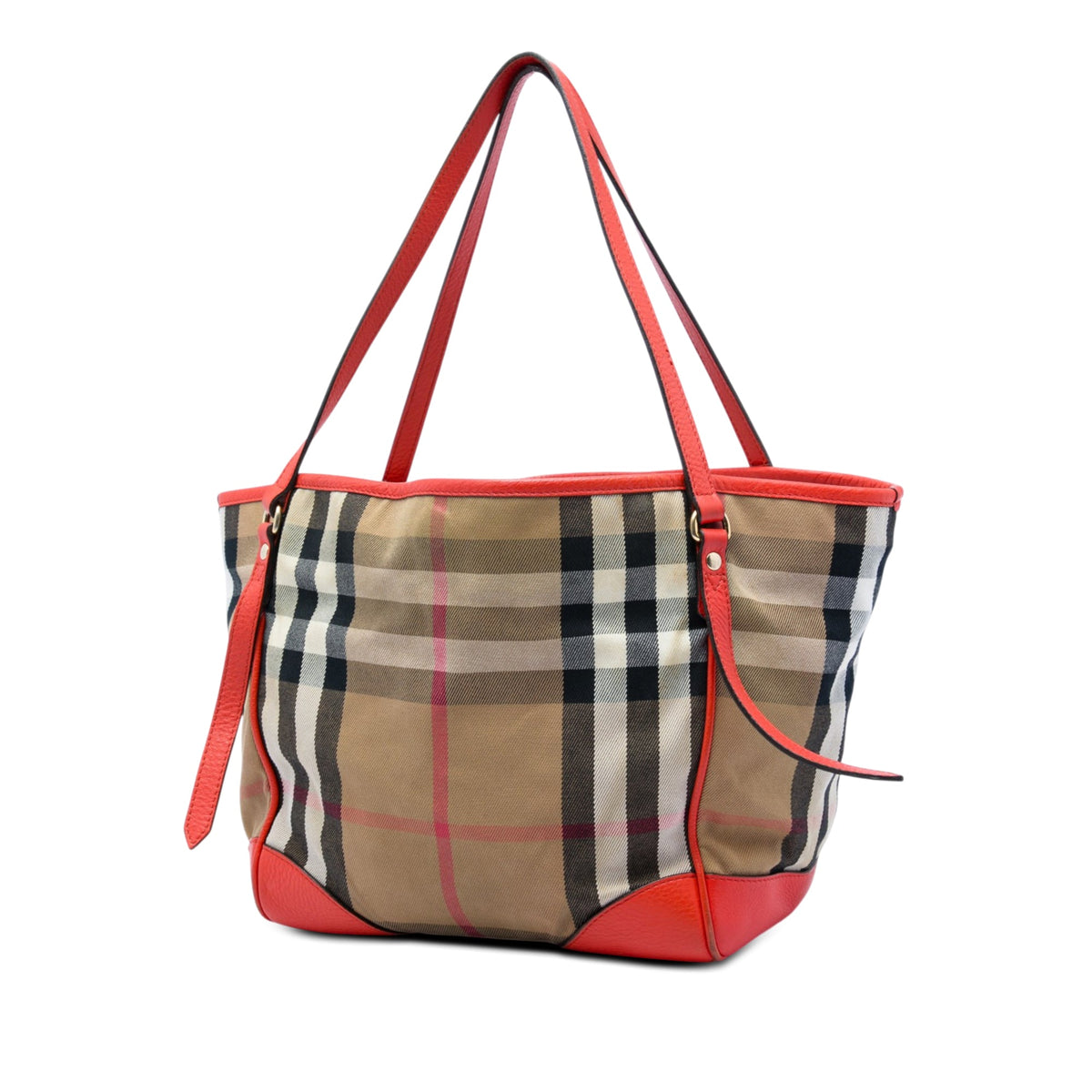Burberry Small House Check Canvas Bridle Canterbury Tote