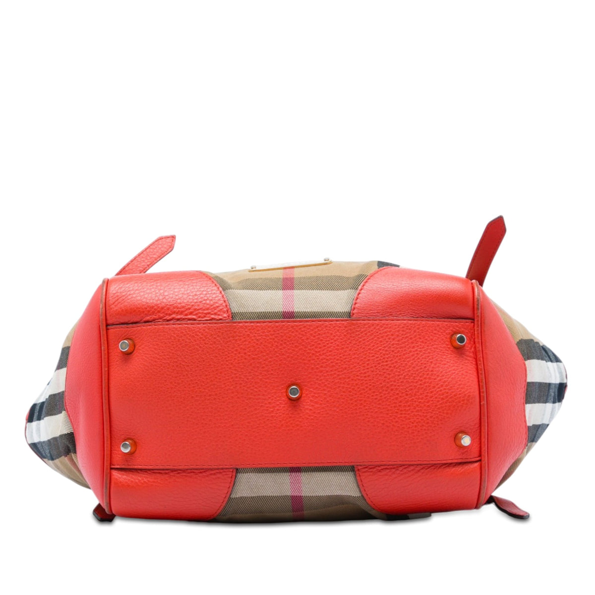 Burberry Small House Check Canvas Bridle Canterbury Tote