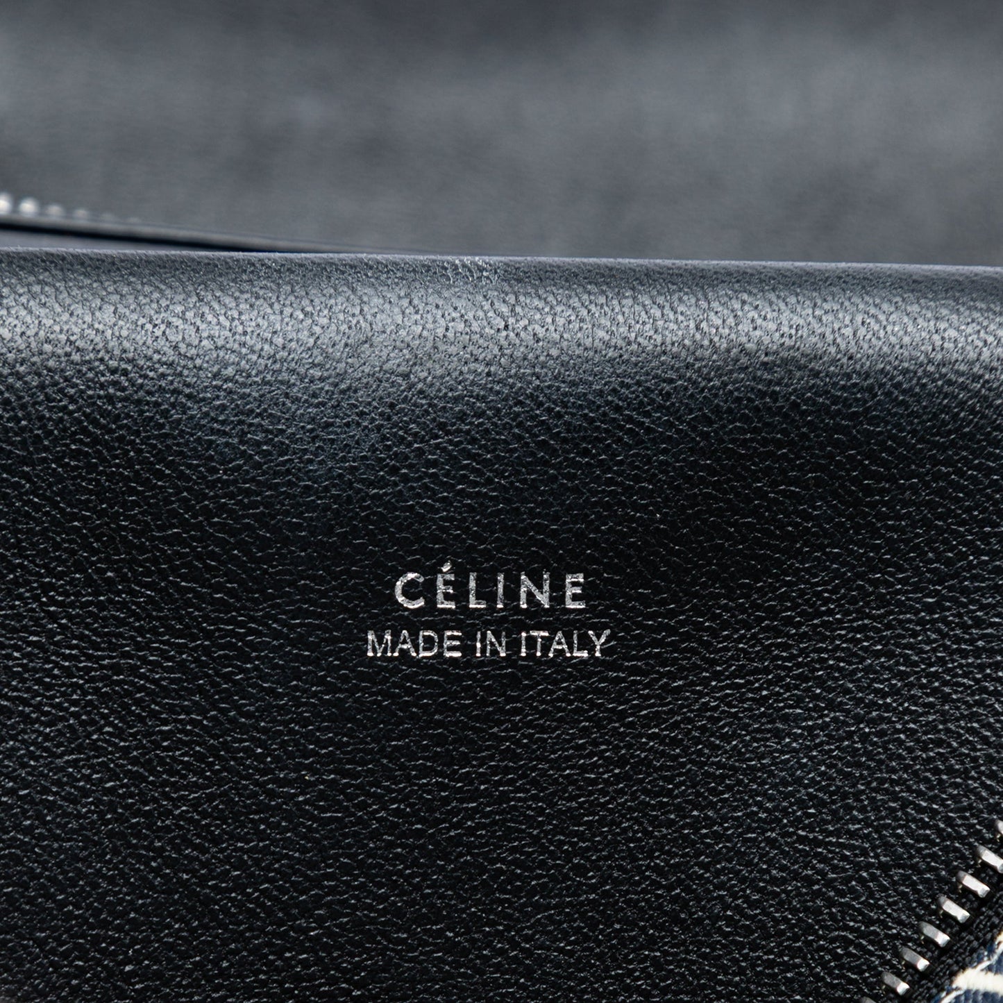 Celine Mini Striped Canvas and Leather Belt Bag