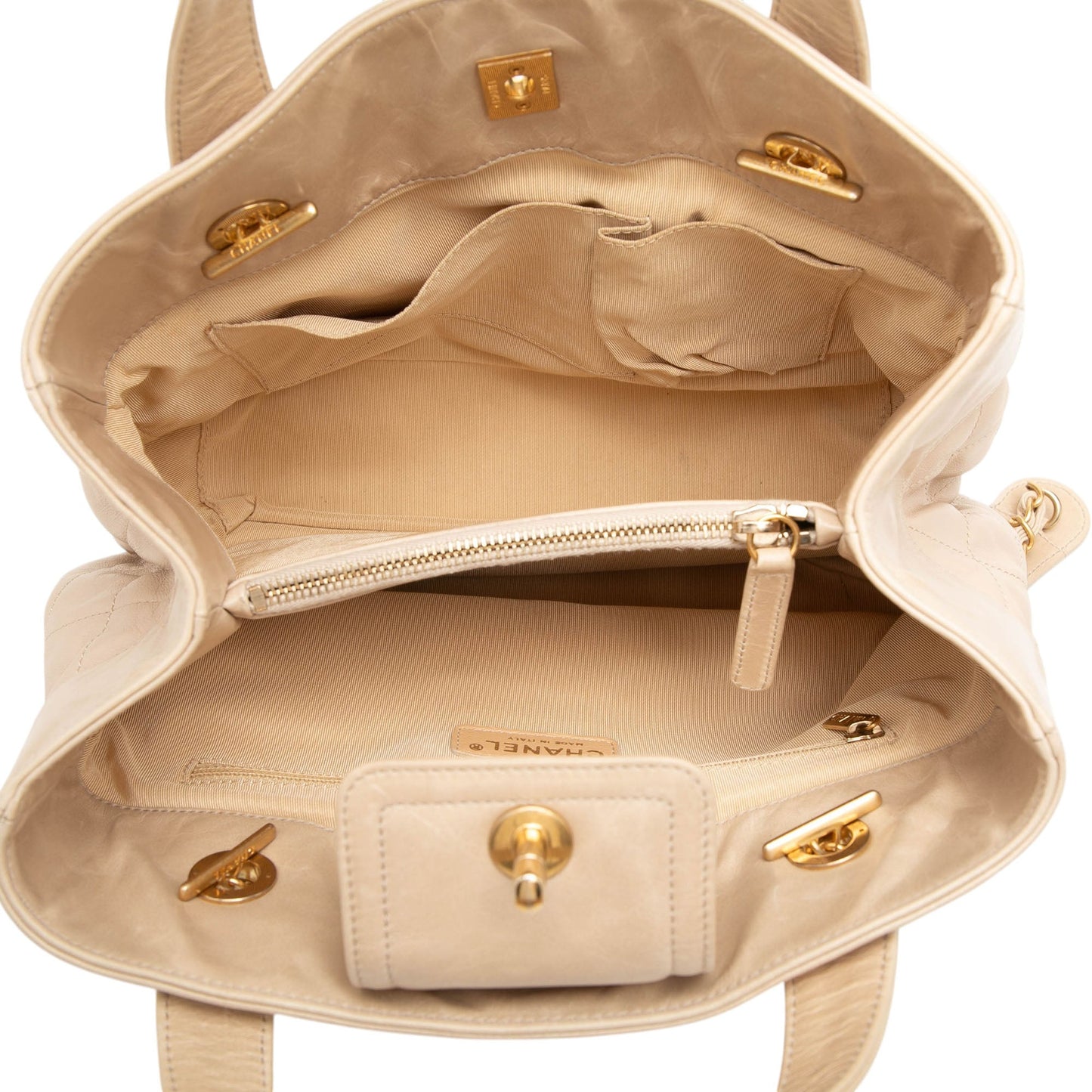 Chanel Small Quilted Calfskin In The Mix Satchel