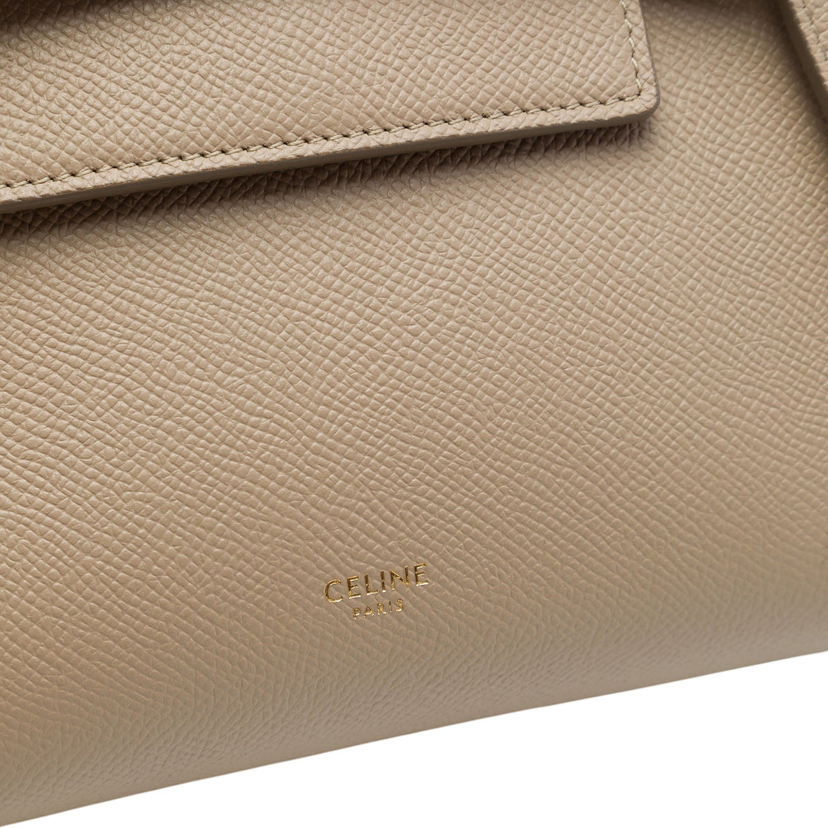 Celine Nano Grained Calfskin Belt Bag — Beige