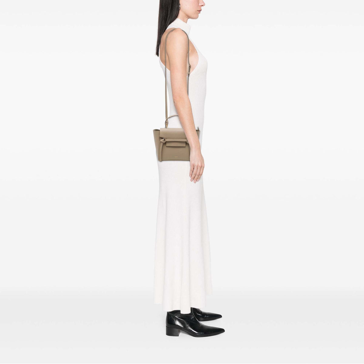 Celine Nano Grained Calfskin Belt Bag — Beige
