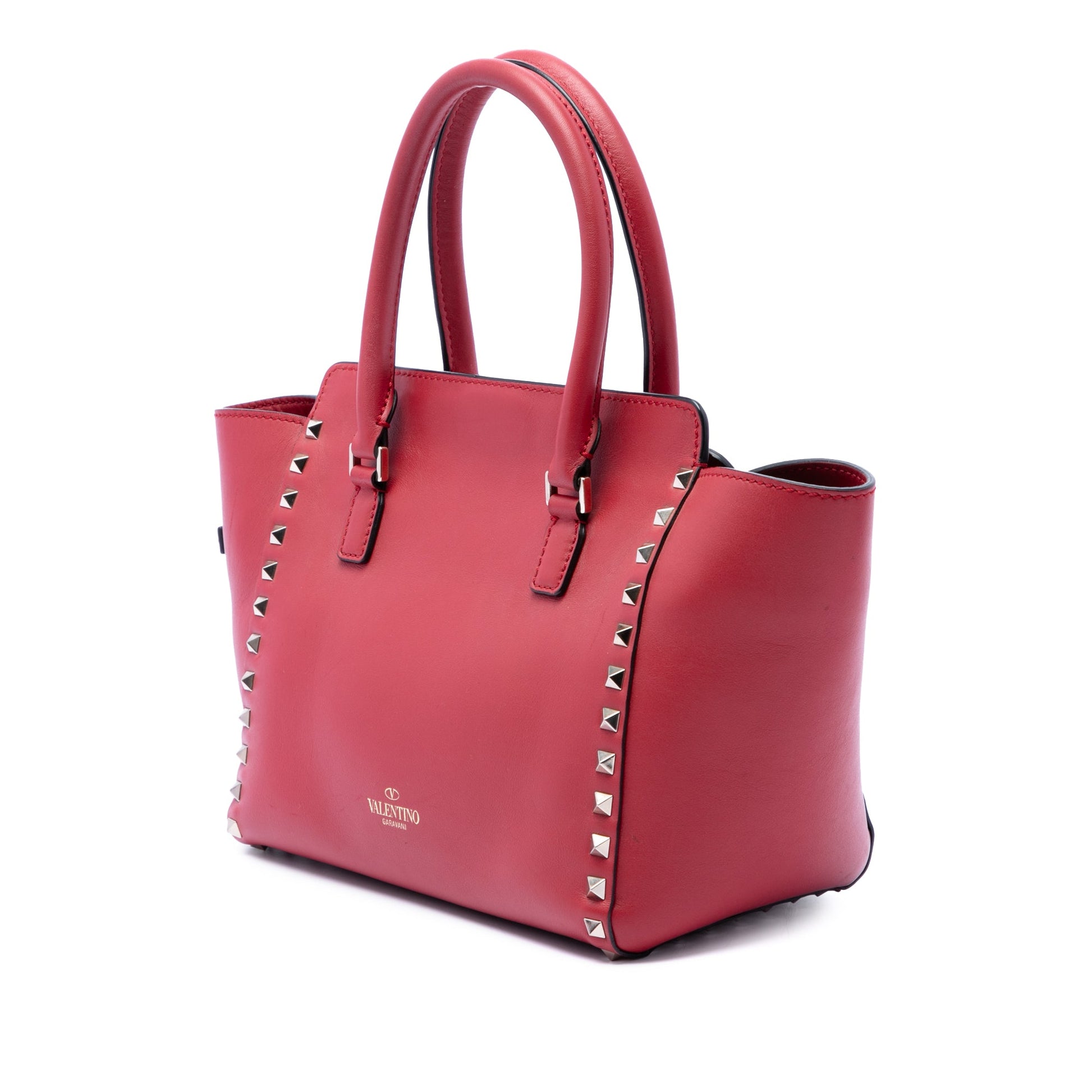 Valentino Small Leather Rockstud Trapeze Satchel