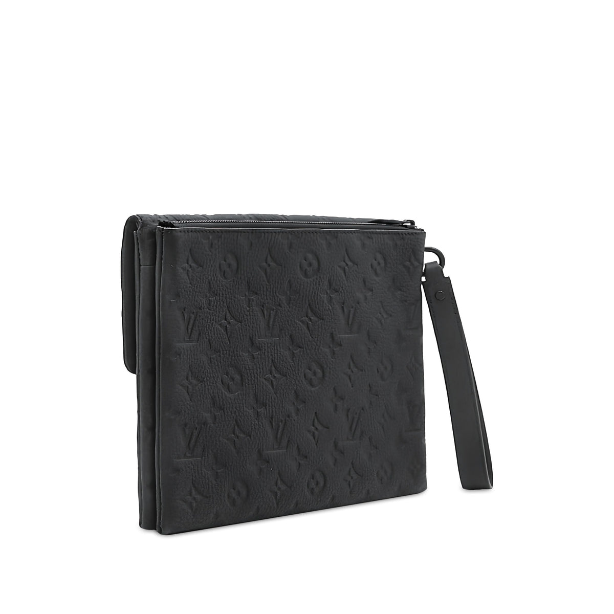 Louis Vuitton Monogram Shadow S Lock Pochette — Black