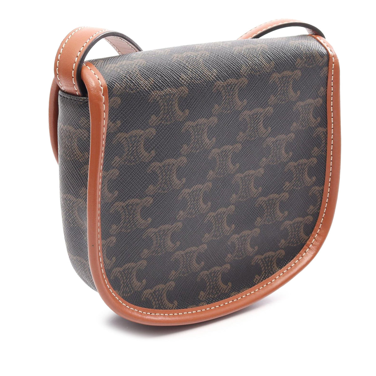 Celine Mini Triomphe Coated Canvas Besace Crossbody
