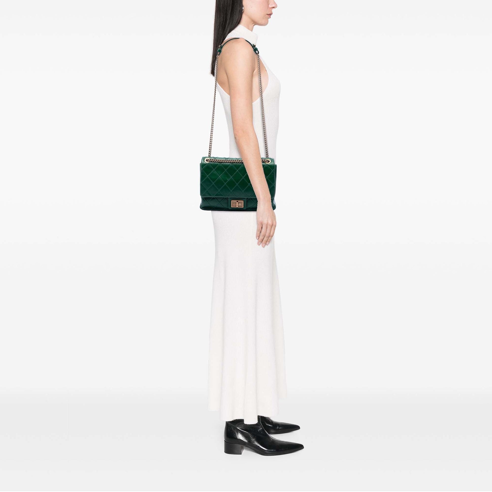 Chanel Jumbo Diamond Debossed Calfskin Reissue 2.55 Cosmos Flap