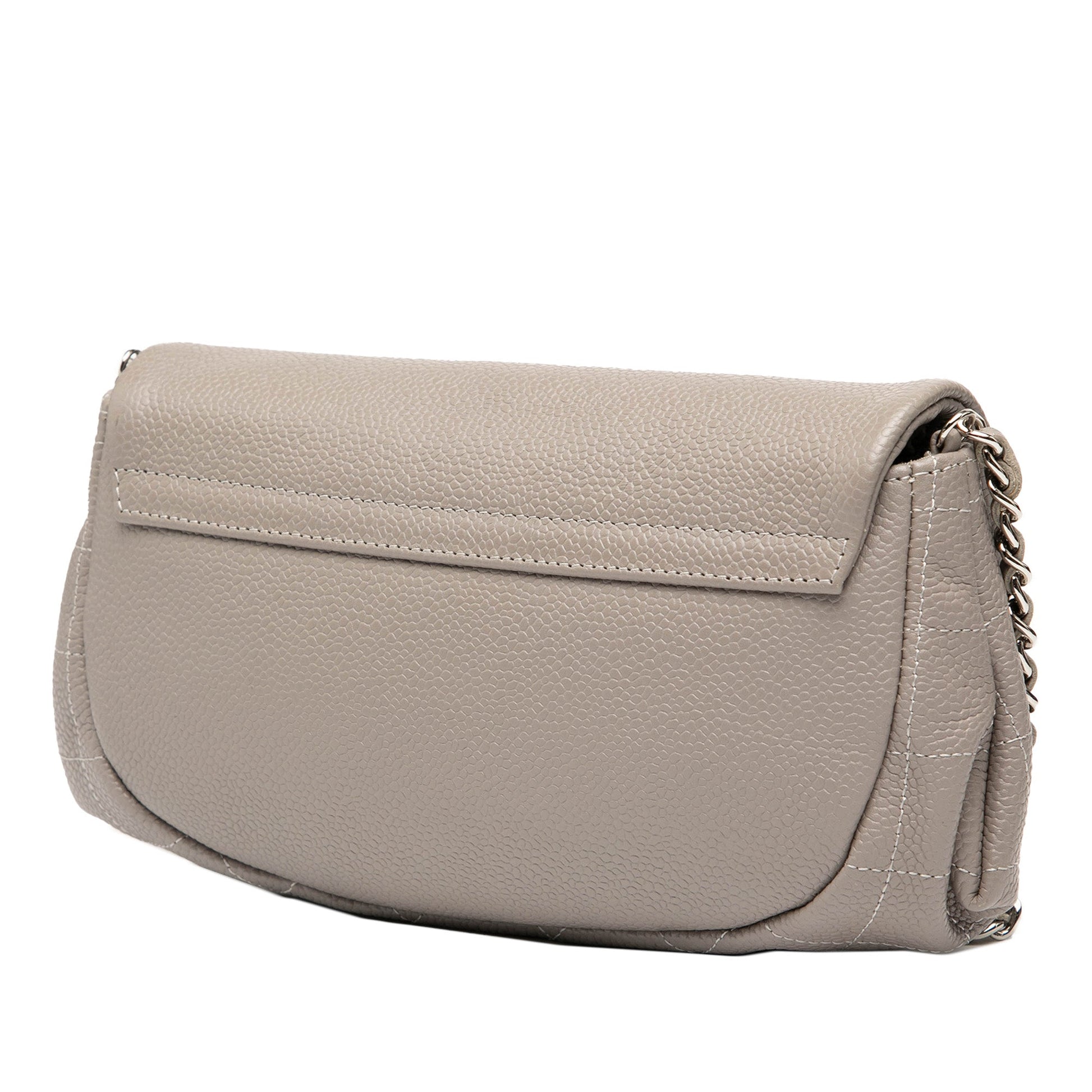 Chanel CC Caviar Half Moon Wallet on Chain
