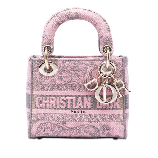 Dior Mini Embroidered Canvas Toile De Jouy Lady D Lite