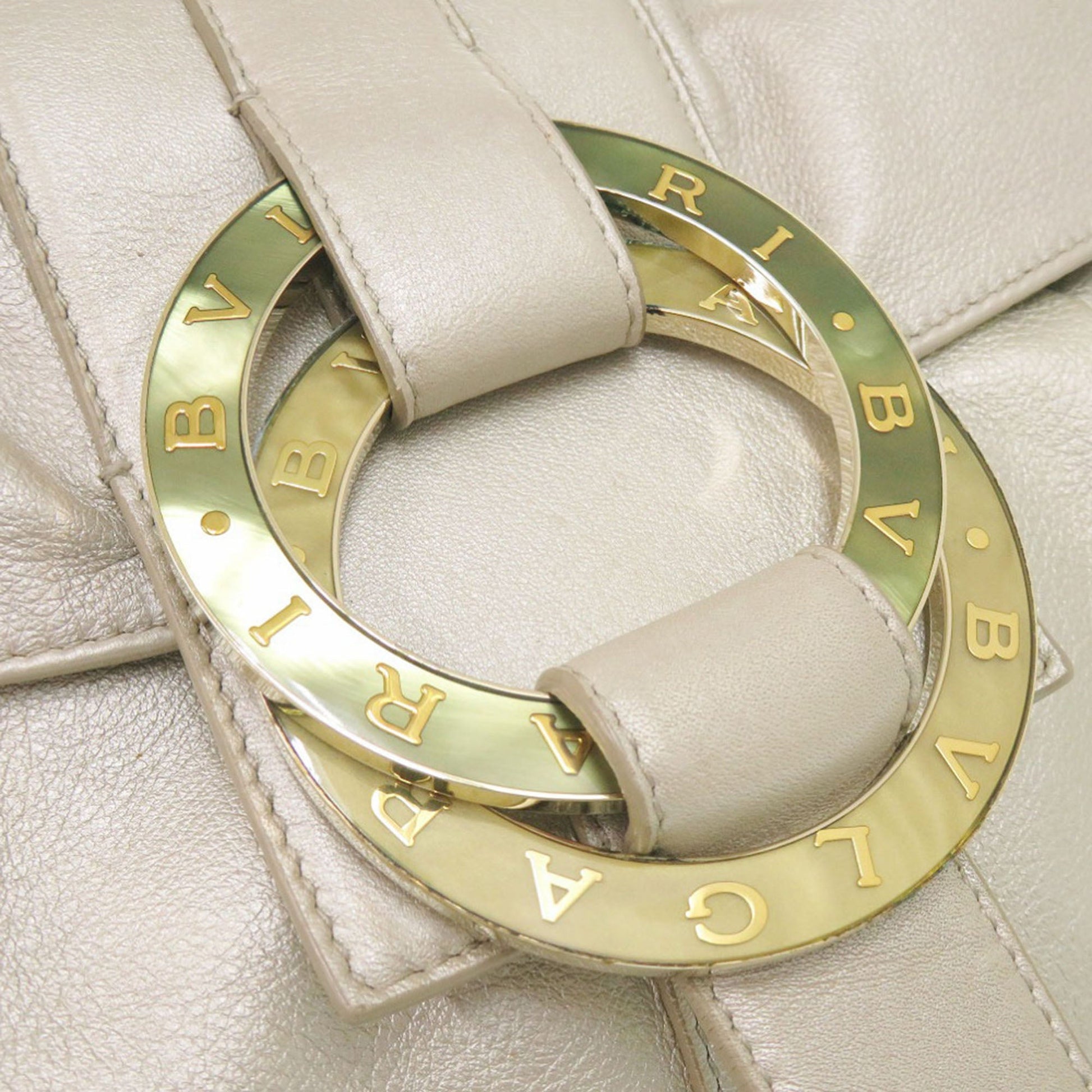 Bvlgari Metallic Calfskin Chandra Flap Crossbody