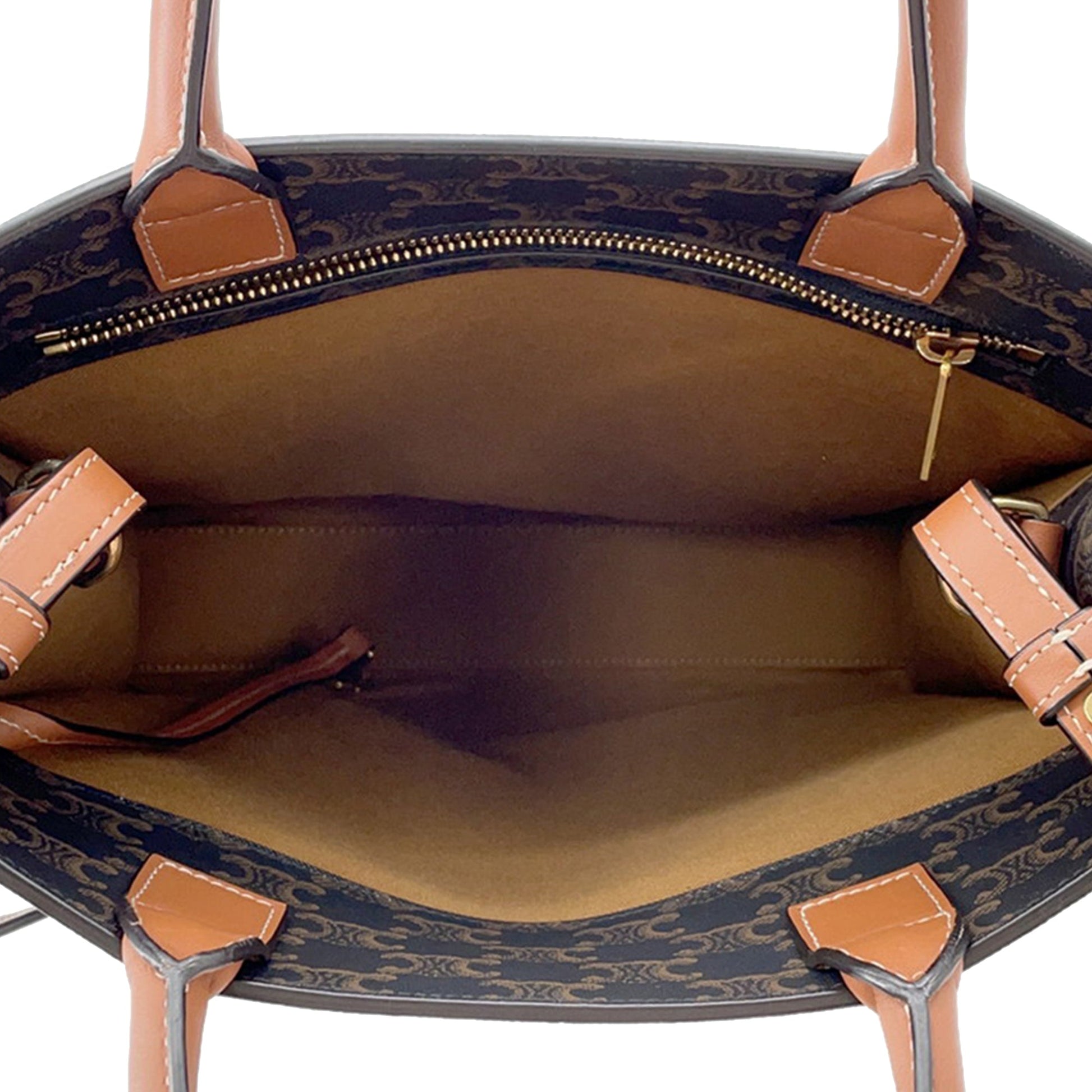 Celine Small Triomphe Coated Canvas Vertical Cabas Tote