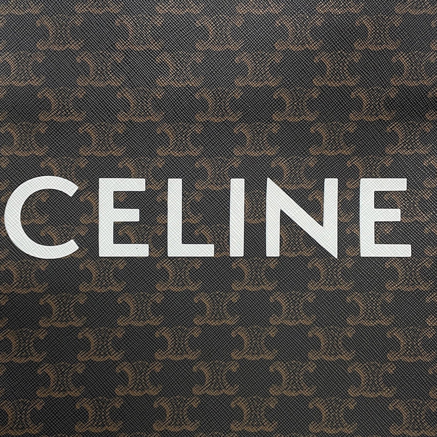 Celine Small Triomphe Coated Canvas Vertical Cabas Tote