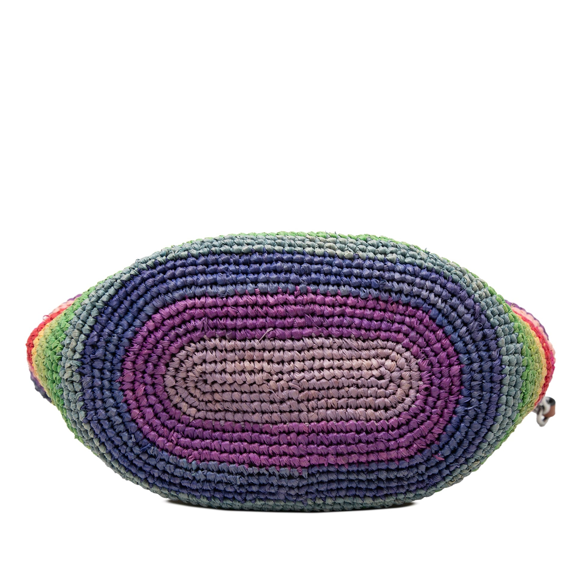 LOEWE Paulas Ibiza Anagram Raffia Rainbow Pochette Crossbody