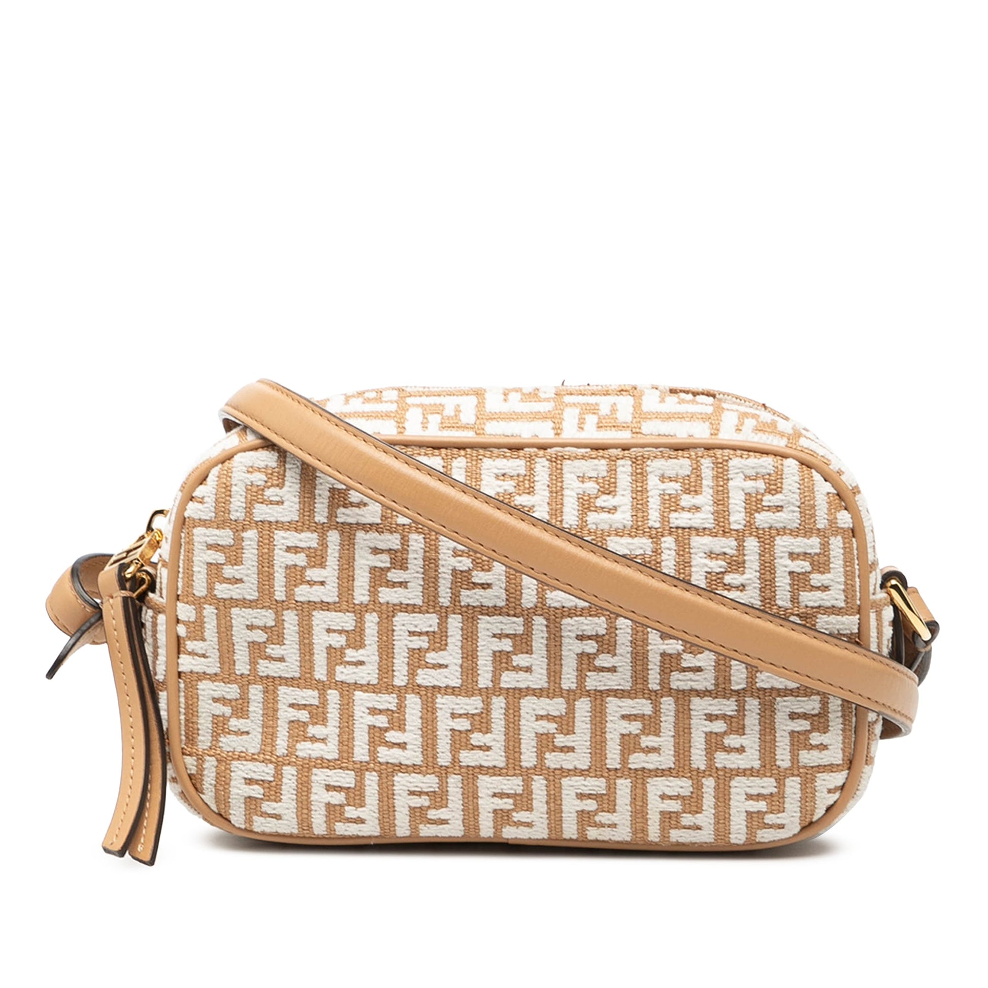 Fendi Mini Raffia FF 1974 Camera Bag