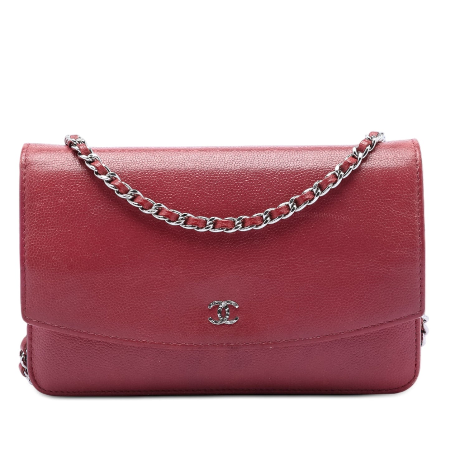 Chanel CC Caviar Sevruga Wallet On Chain