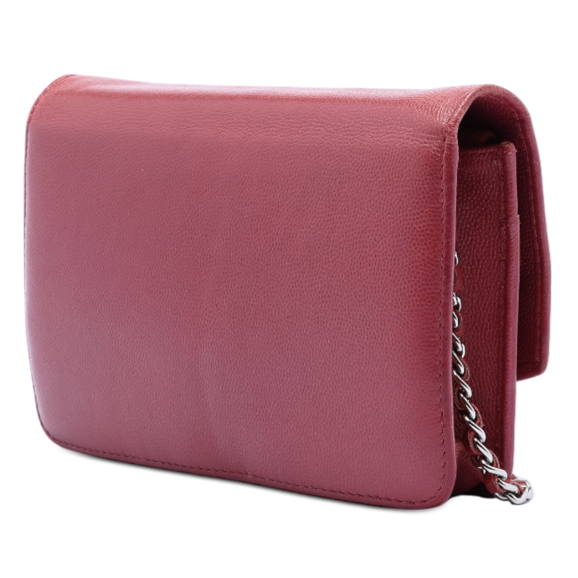 Chanel CC Caviar Sevruga Wallet On Chain