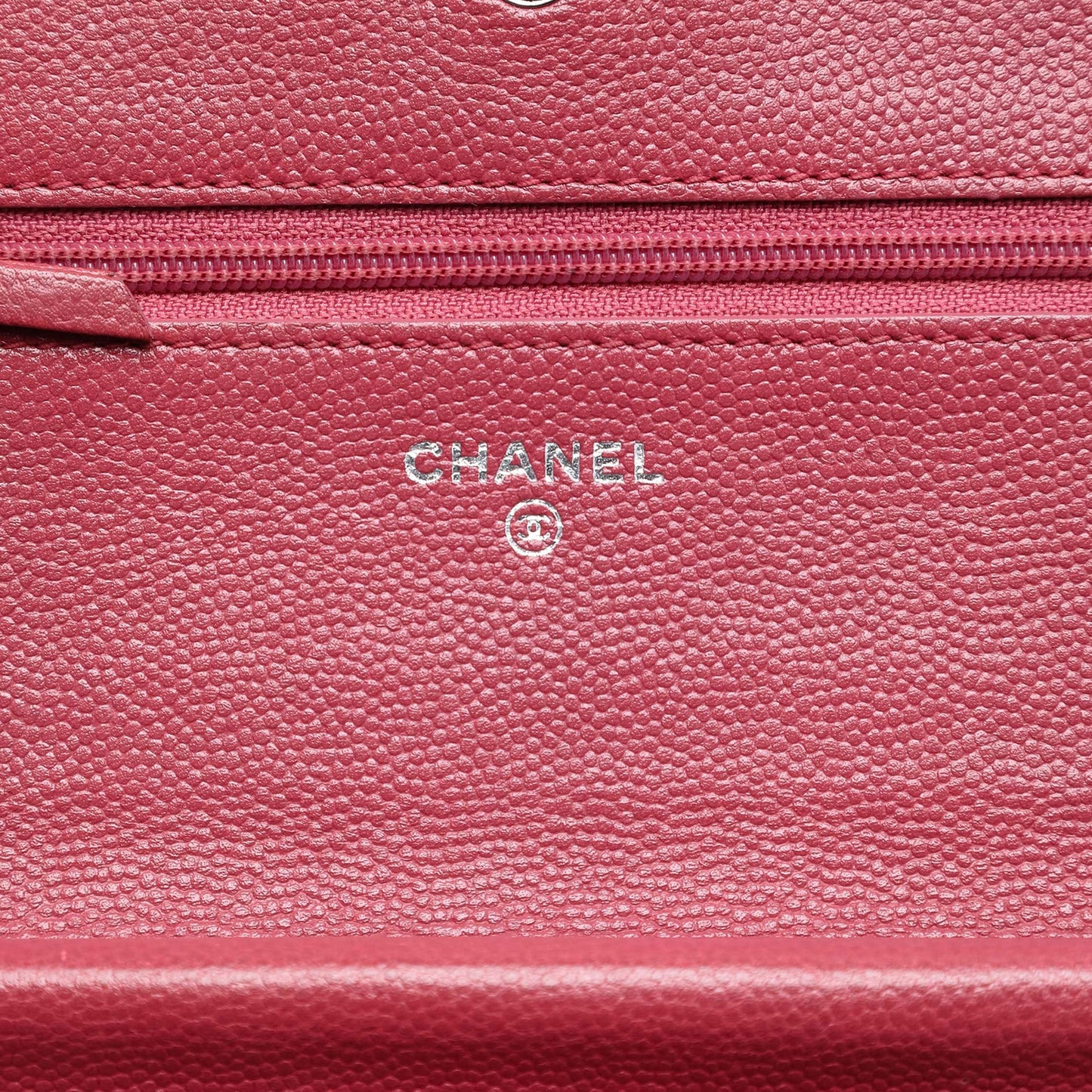 Chanel CC Caviar Sevruga Wallet On Chain