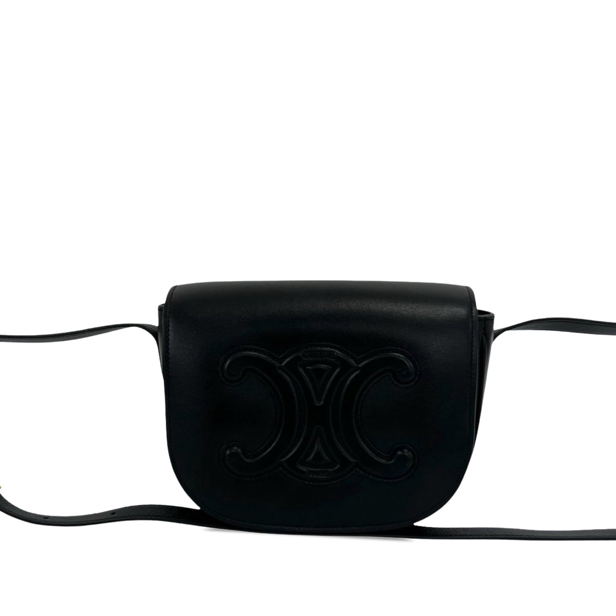 Celine Calfskin Cuir Triomphe Folco Crossbody