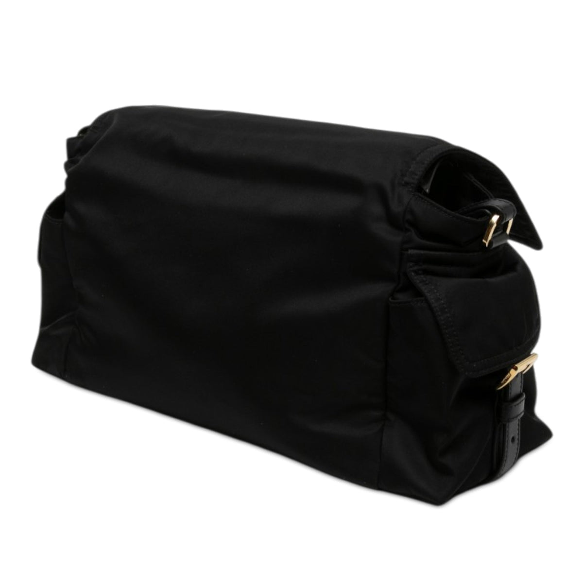 Prada Large Re Nylon Explore Messenger Bag — Black