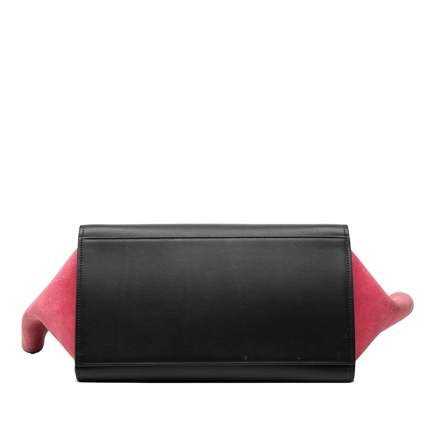 Celine Small Tricolor Calfskin and Suede Trapeze Satchel
