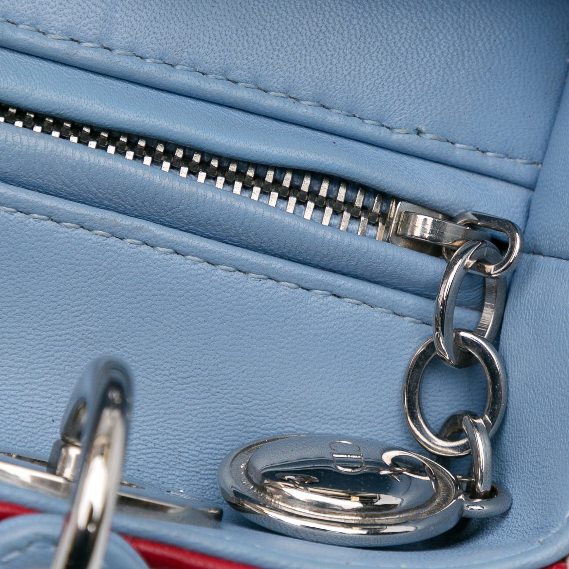 Dior Medium Tricolor Lambskin Cannage Lady Dior