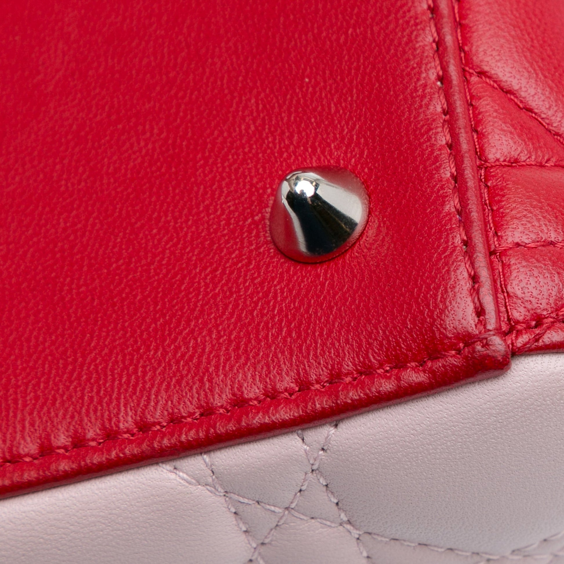Dior Medium Tricolor Lambskin Cannage Lady Dior