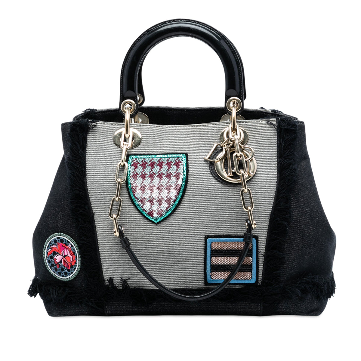 Dior Denim Patch D Light Satchel