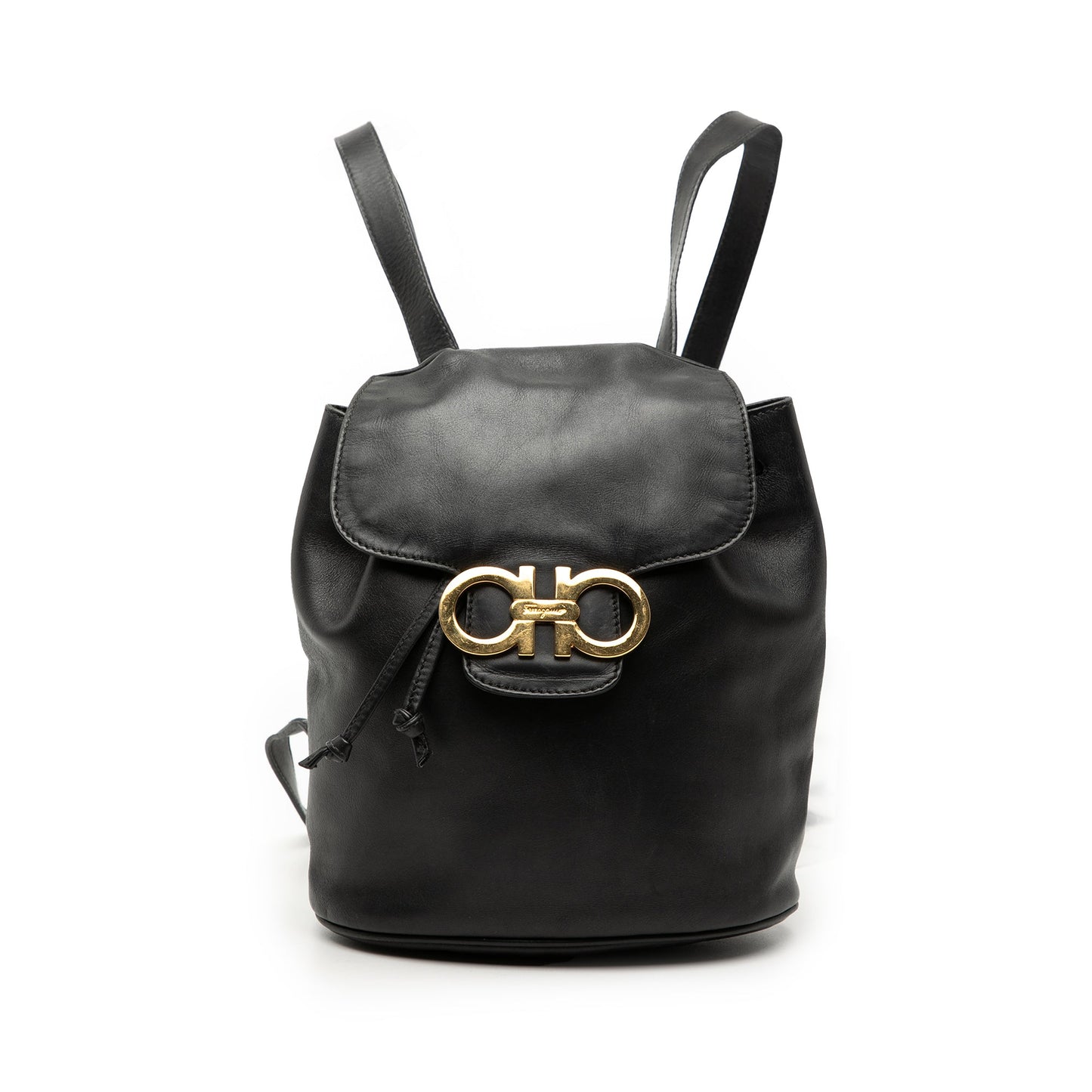 Ferragamo Leather Double Gancini Backpack